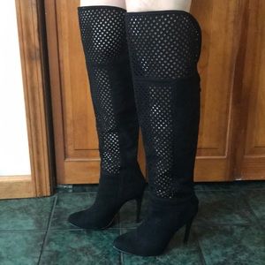 black knee high boots